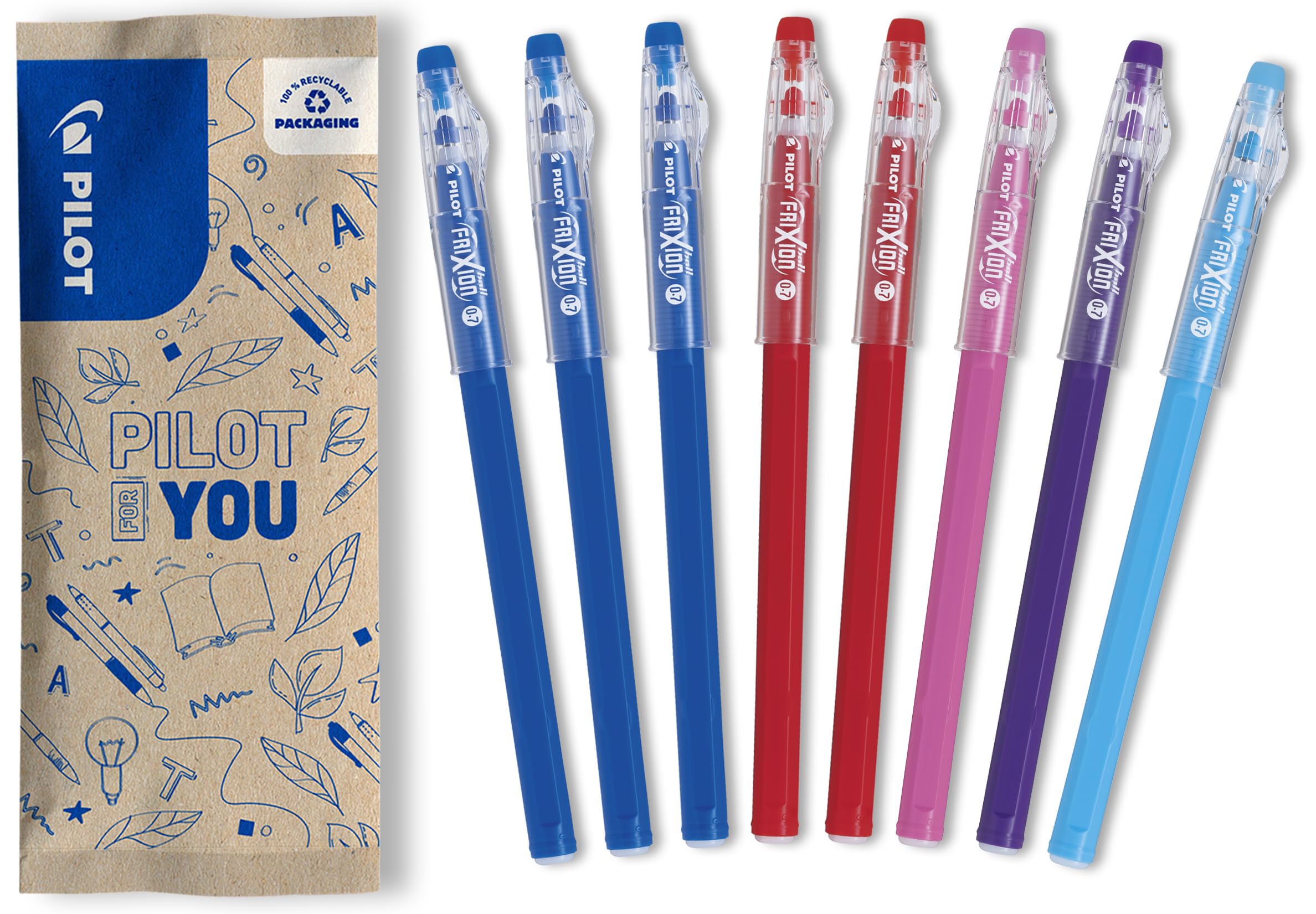 pilot-frixion-ball-stick-gel-tintenroller-blau-12er-set-mittlere-spitze image 8