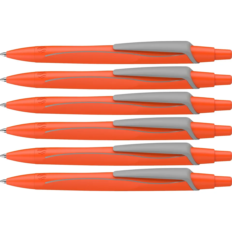 schneider-reco-neon-edition-kugelschreiber-131926-neon-orange-6-st-ck-blau-m image 1