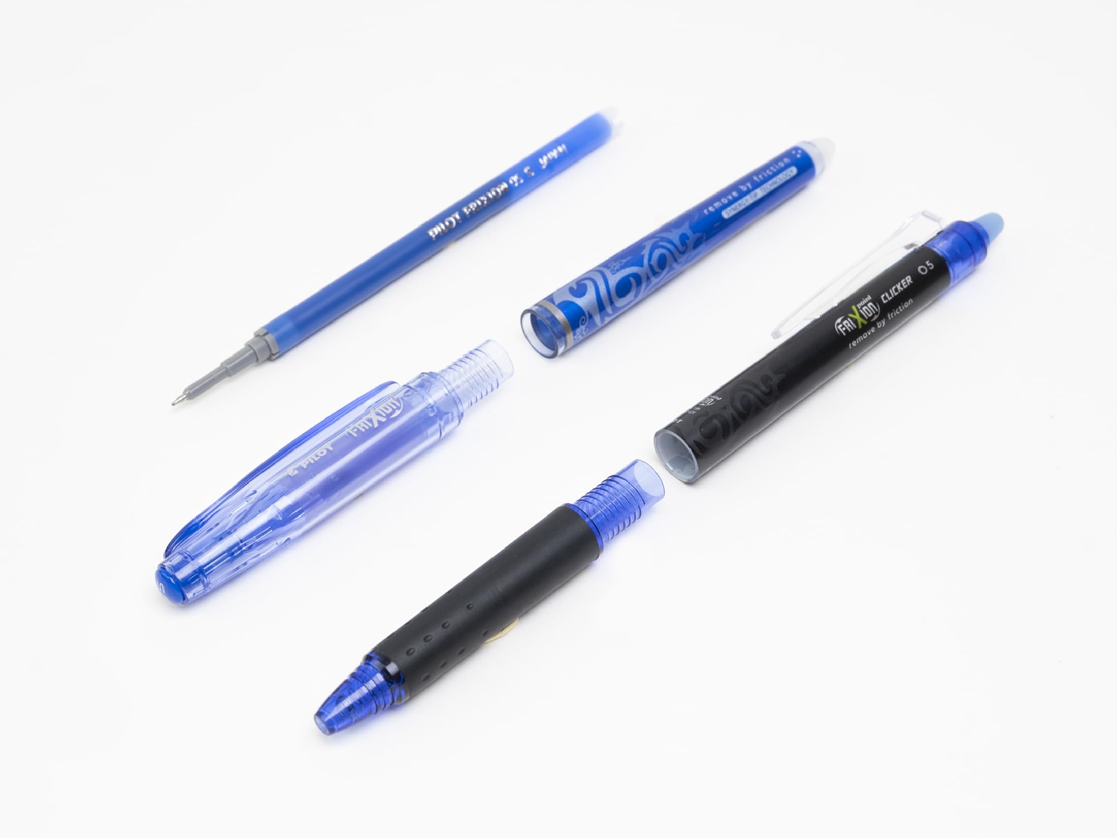 pilot-frixion-point-clicker-0-5-tintenroller-2-blaue-stifte-6-blaue-minen image 4