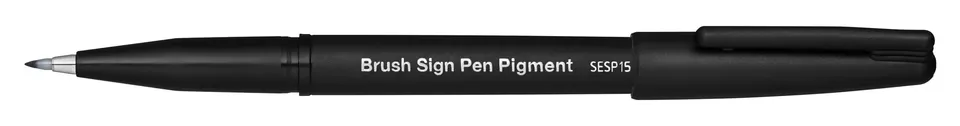 pentel-brush-sign-pen-pigment-sesp15-ax-schwarz-pinsel-fineliner image 1