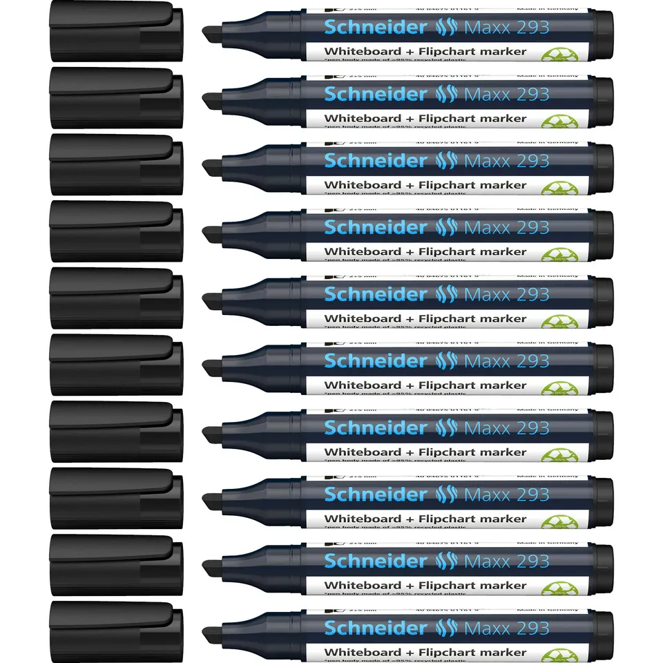 schneider-maxx-293-whiteboardmarker-2-5-mm-schwarz-10er-pack-nachf-llbar image 1