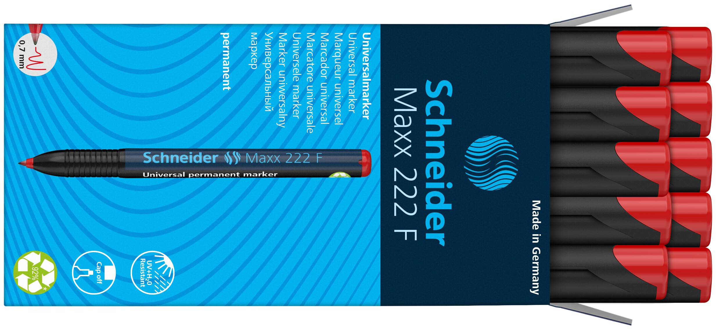schneider-maxx-222-f-universal-marker-rot-0-7-mm-10er-pack image 2