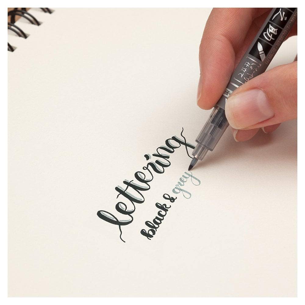 tombow-fudenosuke-twin-brush-pen-schwarz-grau-weich-2-spitzen image 4