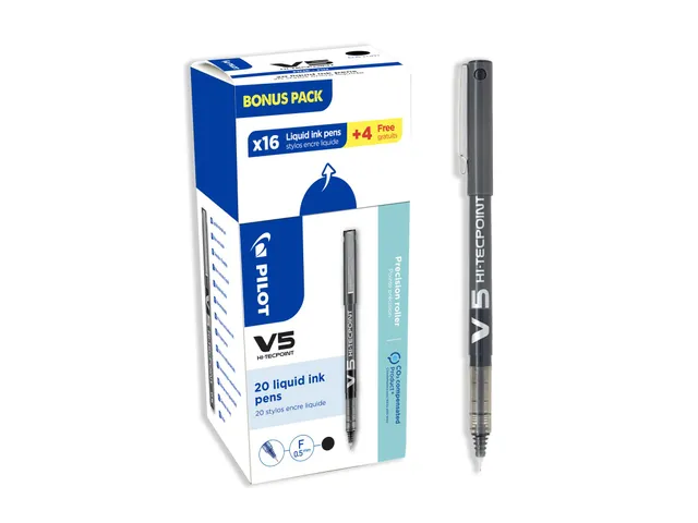 pilot-v5-hi-tecpoint-fl-ssigtintenroller-0-5-mm-schwarz-20er-pack image 1