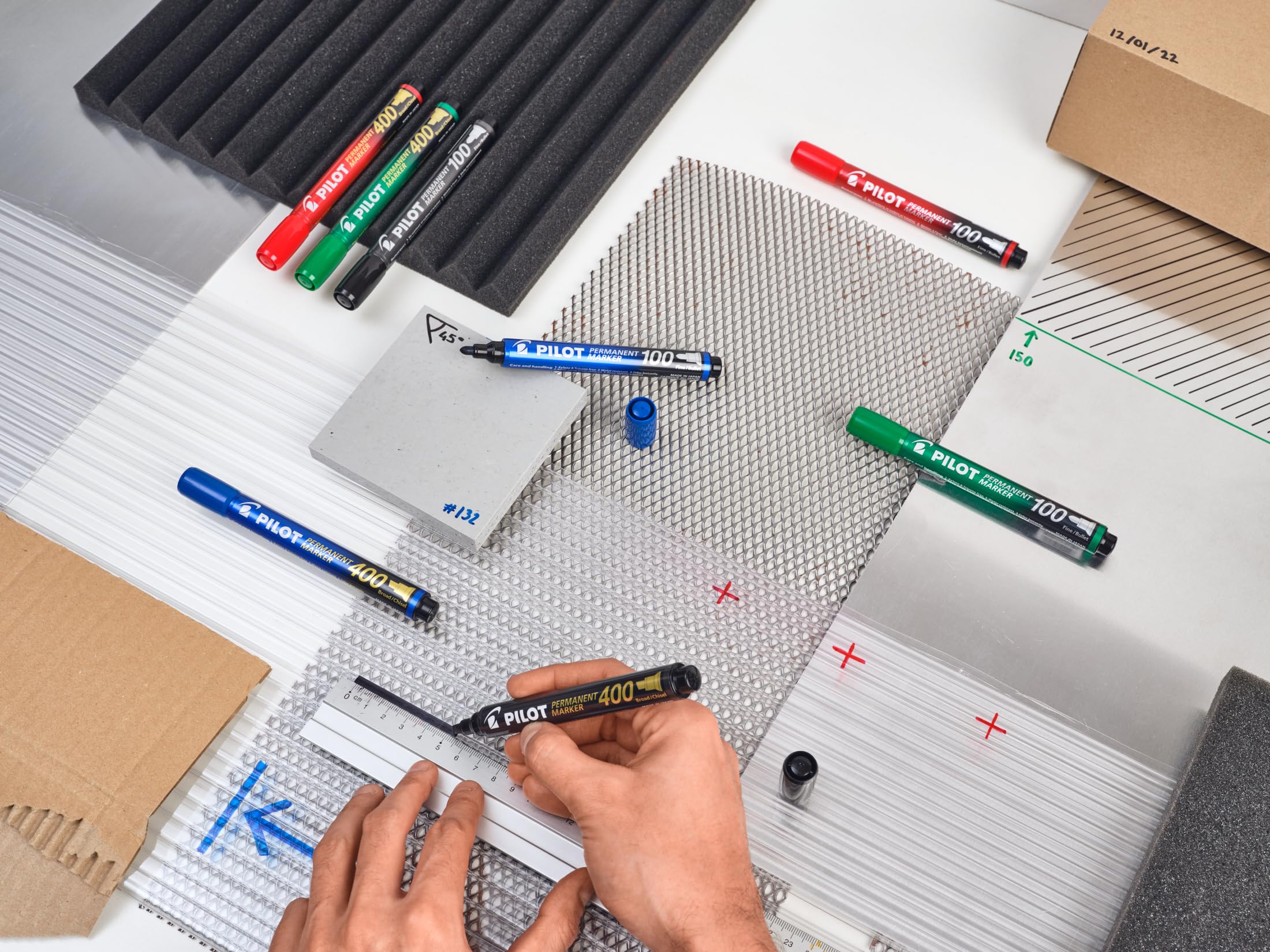 pilot-sca-100-permanent-marker-schwarz-rundspitze-xxl-pack image 7