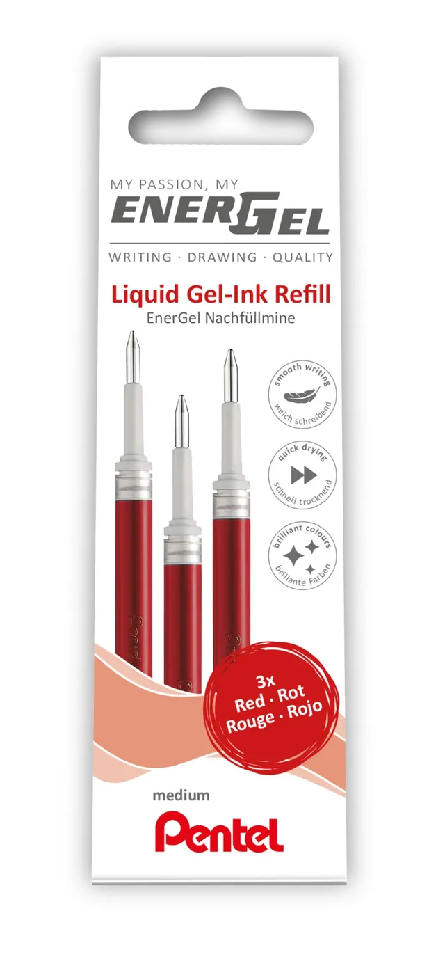 pentel-energel-lr7-nachf-llmine-0-7-mm-rot-3er-pack image 1