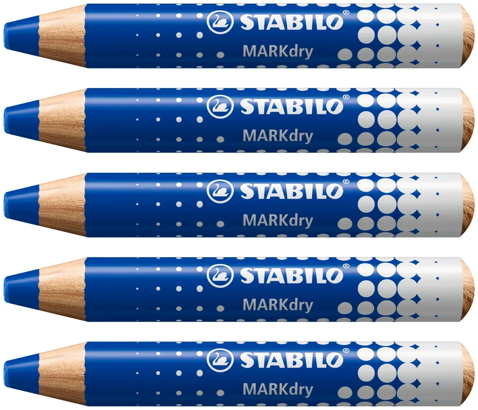 stabilo-markdry-whiteboard-und-flipchartmarker-holzgef-hrt-trocknet-nicht-aus image 1