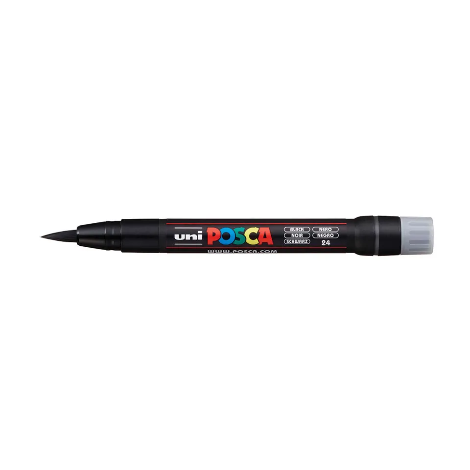 uni-ball-posca-pcf-350-acryl-farbmarker-mit-pinselspitze image 1