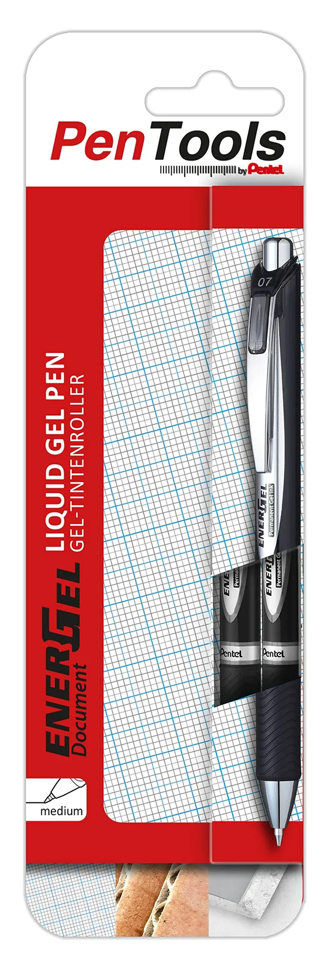 pentel-energel-document-blp77-pro2aeu-gel-tintenroller-2er-pack-schwarz image 1