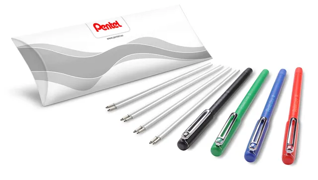 pentel-izee-bx460-kugelschreiber-4-farben-set-0-5-mm-inkl-nachf-llminen image 1