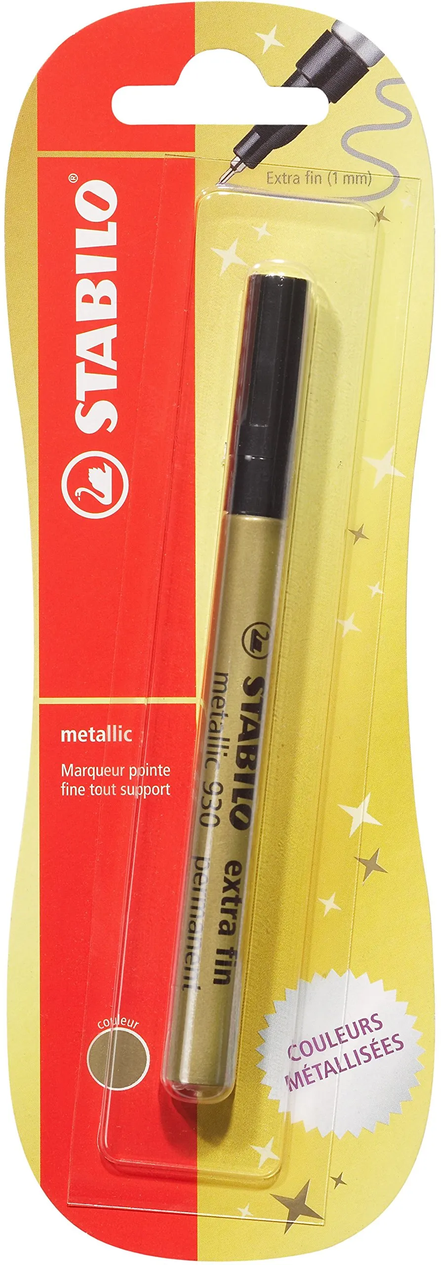 stabilo-metallic-930-permanentmarker-extrafein-gold-einzelstift image 1