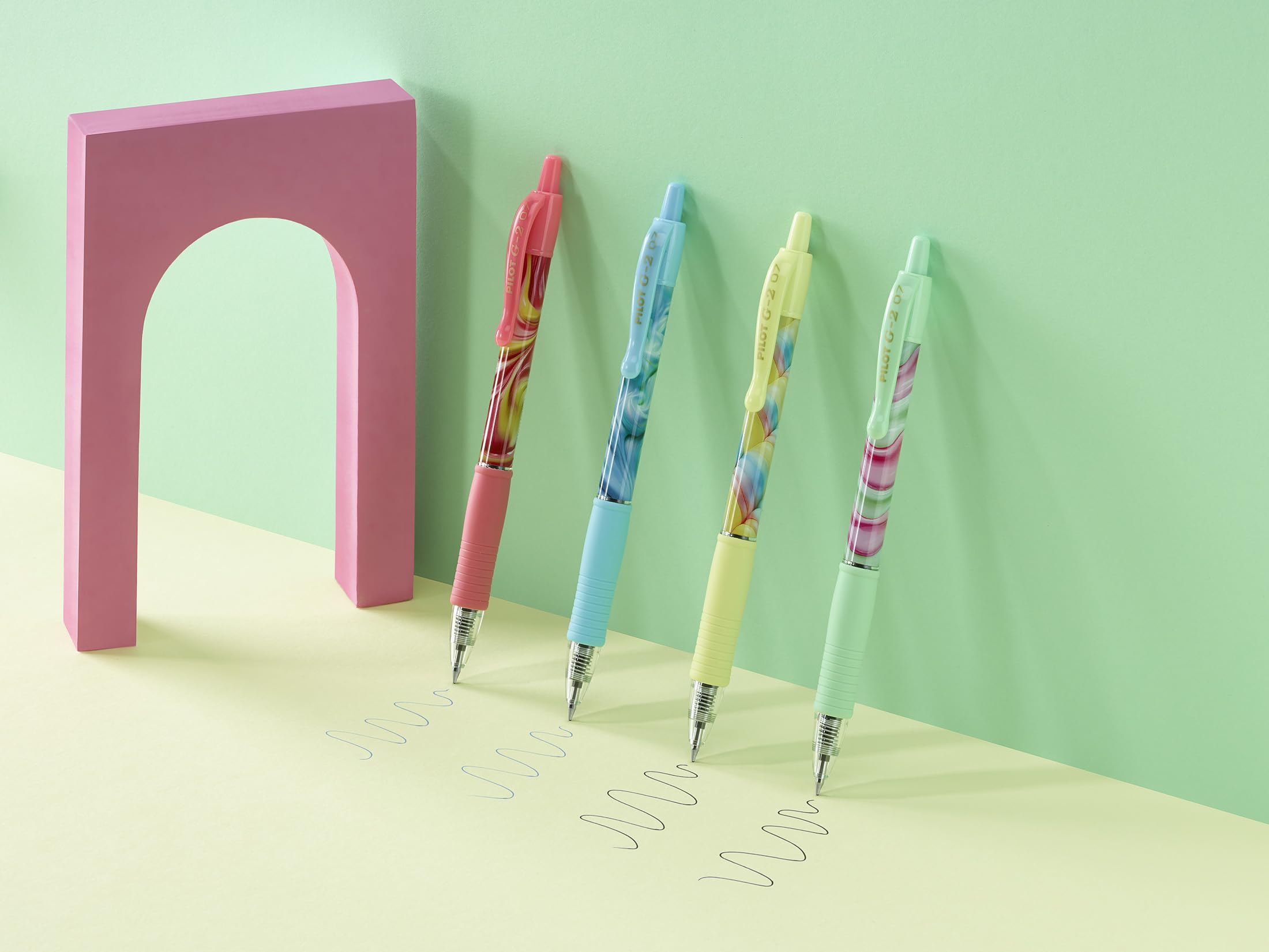 pilot-g-2-flow-gelstift-0-7-limitiert-gelb-gr-n-2-stifte-2-nachf-llungen-schwarz image 7