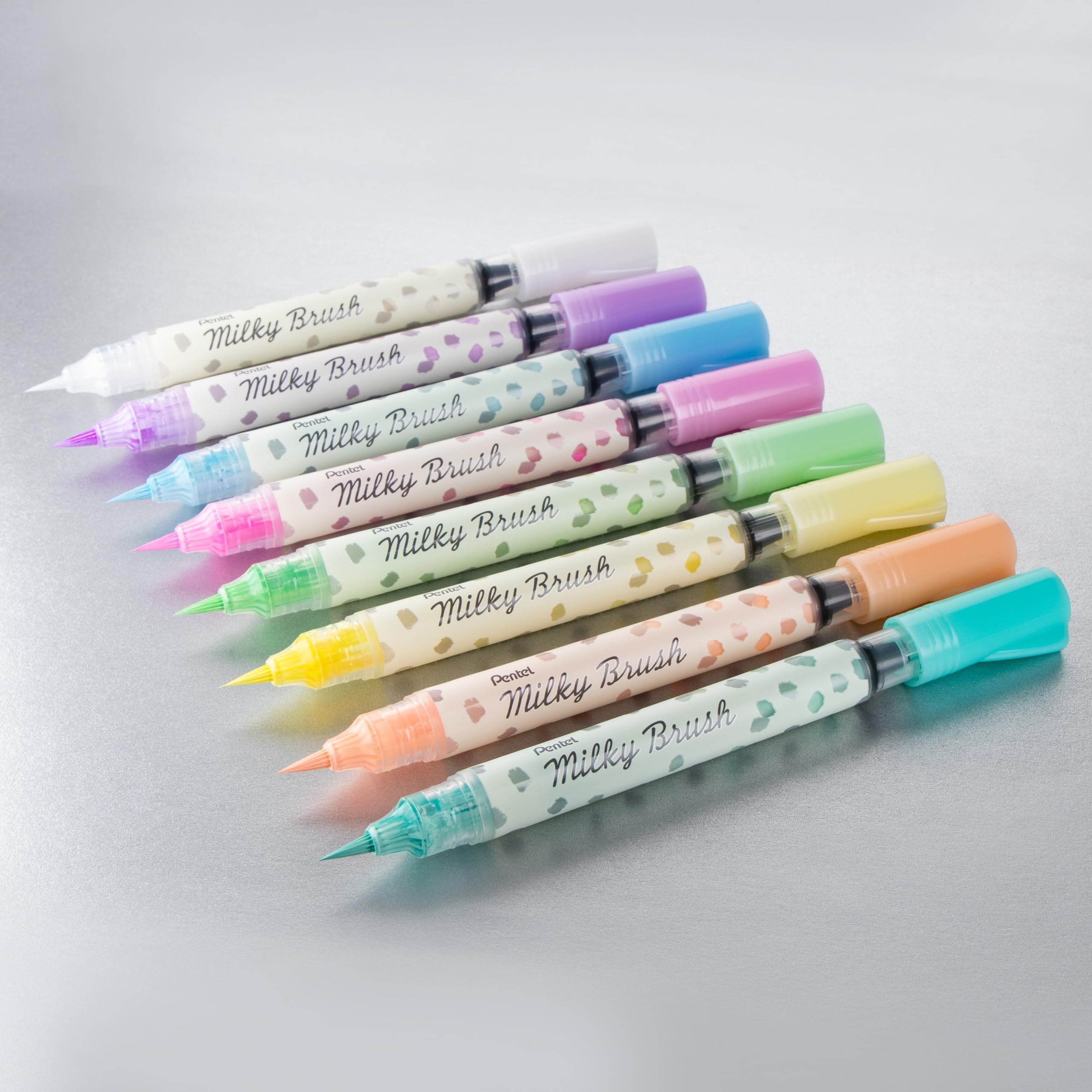 pentel-milky-brush-xgfh-pwx-pinselstift-wei-pastell-1-st-ck-auf-blisterkarte image 3
