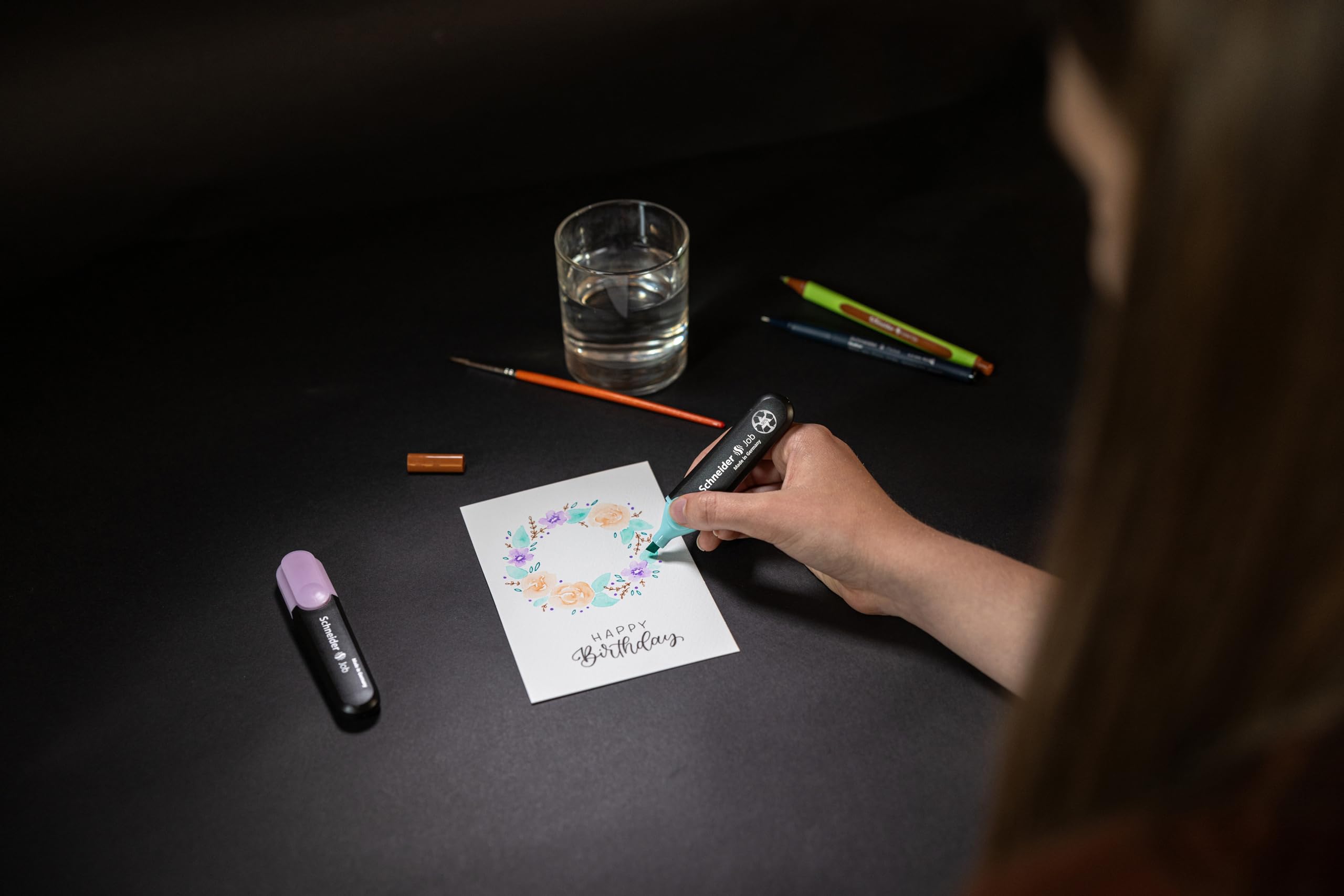 schneider-diy-set-postkarte-kreativset-mit-stiften-aquarellpapier-und-anleitung image 4