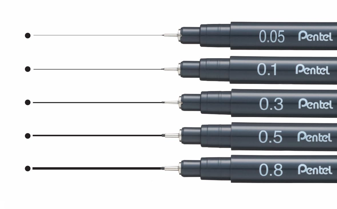 pentel-pointliner-s20p-5n-fineliner-grau-0-5-mm-wasserfest image 3